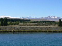 First view of Mt Cook on the salmon farm road