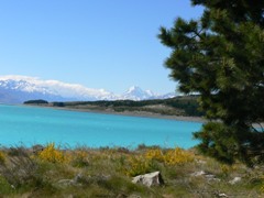 Mt Cook beyond a picturesque Lake Pukaki Mt Cook beyond a picturesque Lake Pukaki