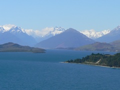 Mountains at the head of Lake Wakatipu